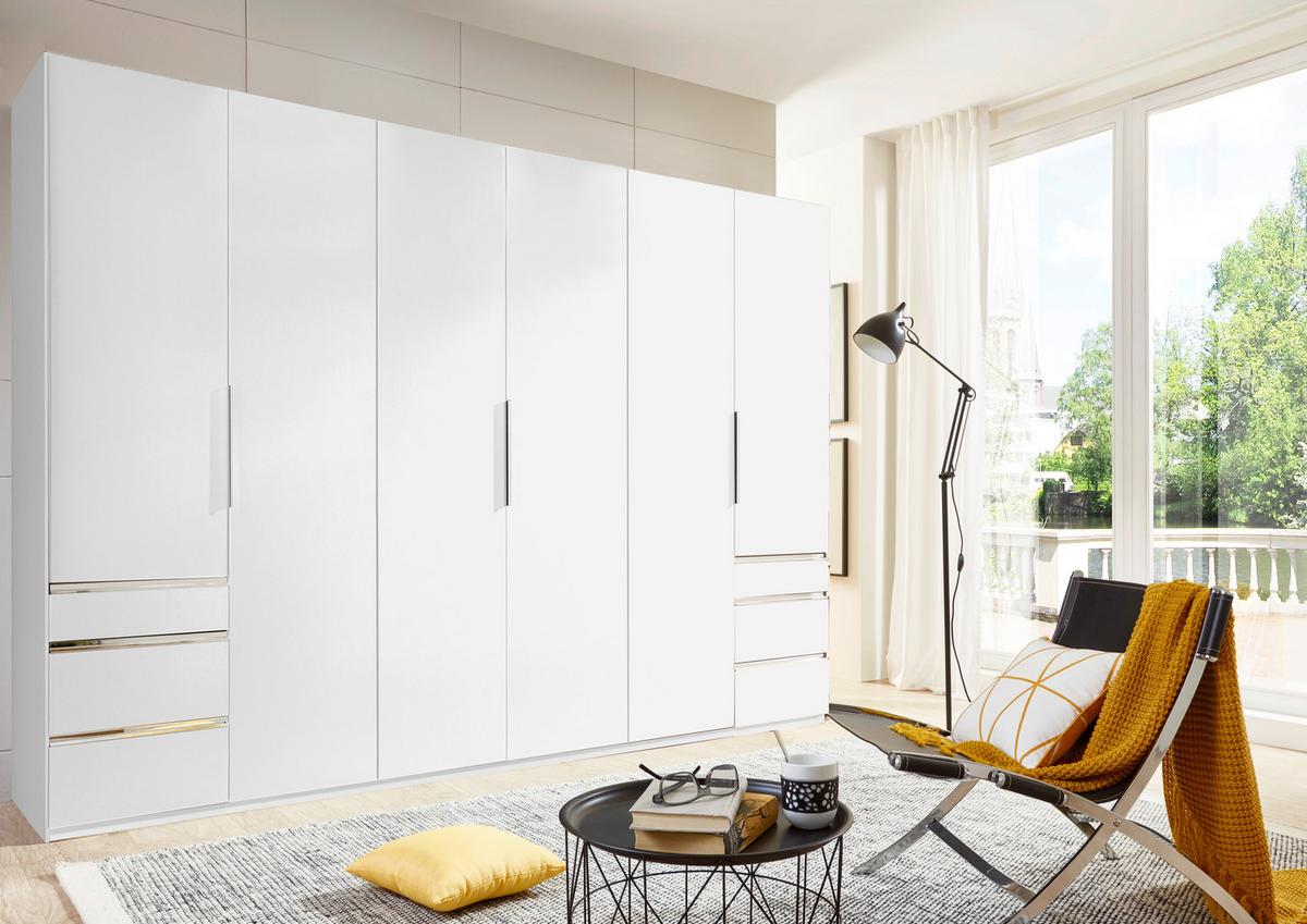 Drehtrürenschrank Level 36 A Weiß Dekor, B: 300cm - Weiß, MODERN, Holzwerkstoff (300/236/58cm) - MID.YOU