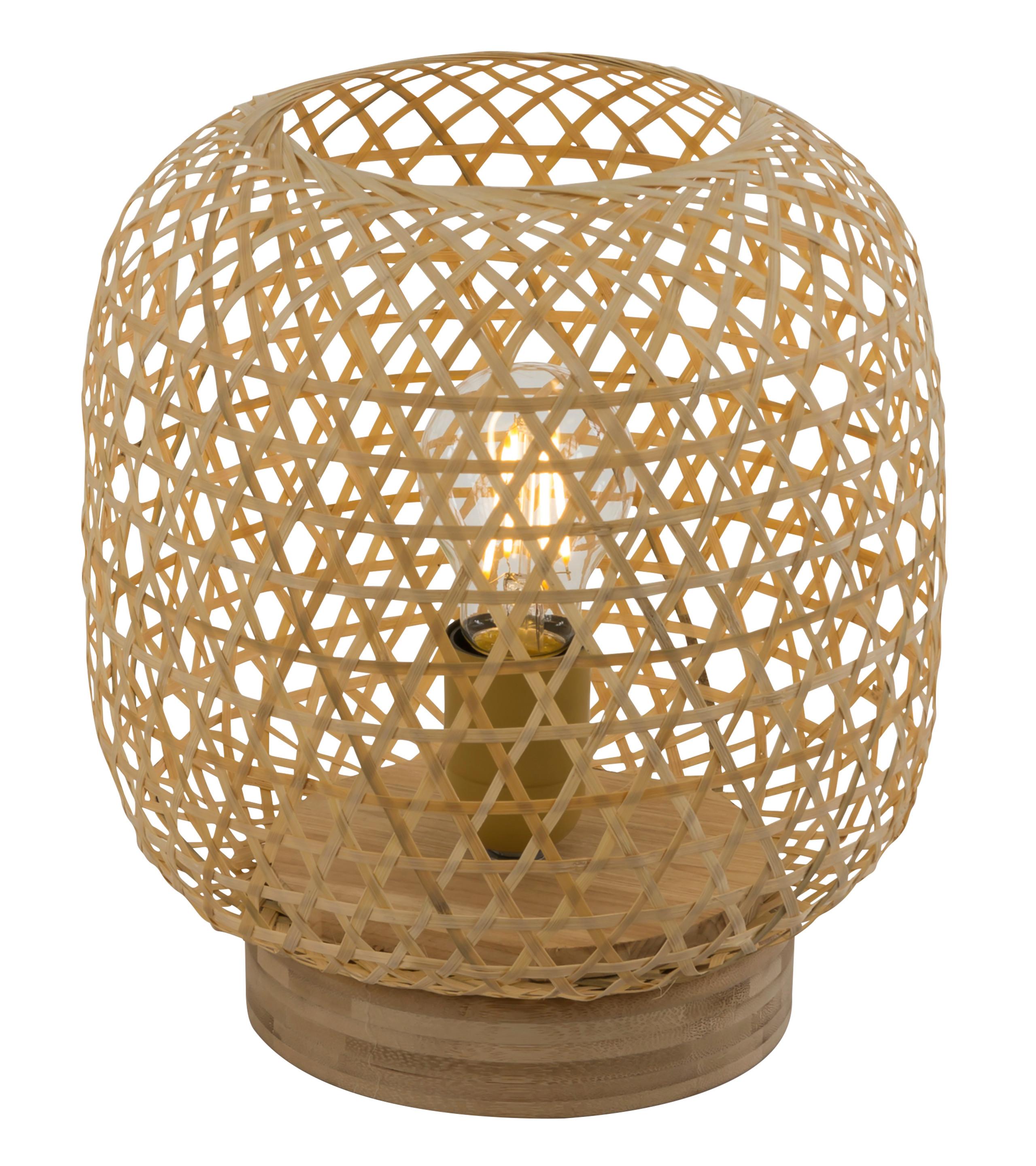 Asztali Lámpa Azra - natúr színű, Romantik / Landhaus, természetes anyagok (23,5/27cm) - James Wood
