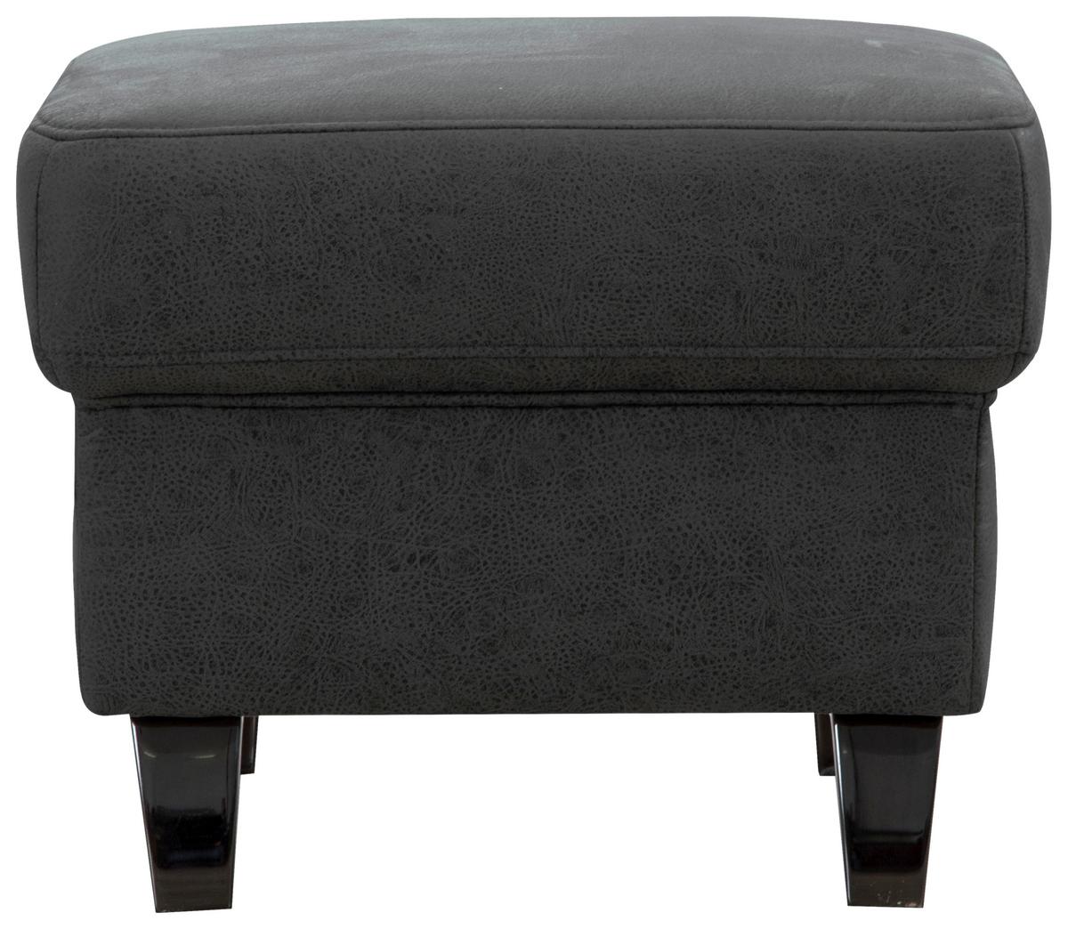 Hocker Arngast grau/schwarz, 58x48x58 cm - Schwarz/Grau, KONVENTIONELL, Textil (58/48/58cm) - Sit & More