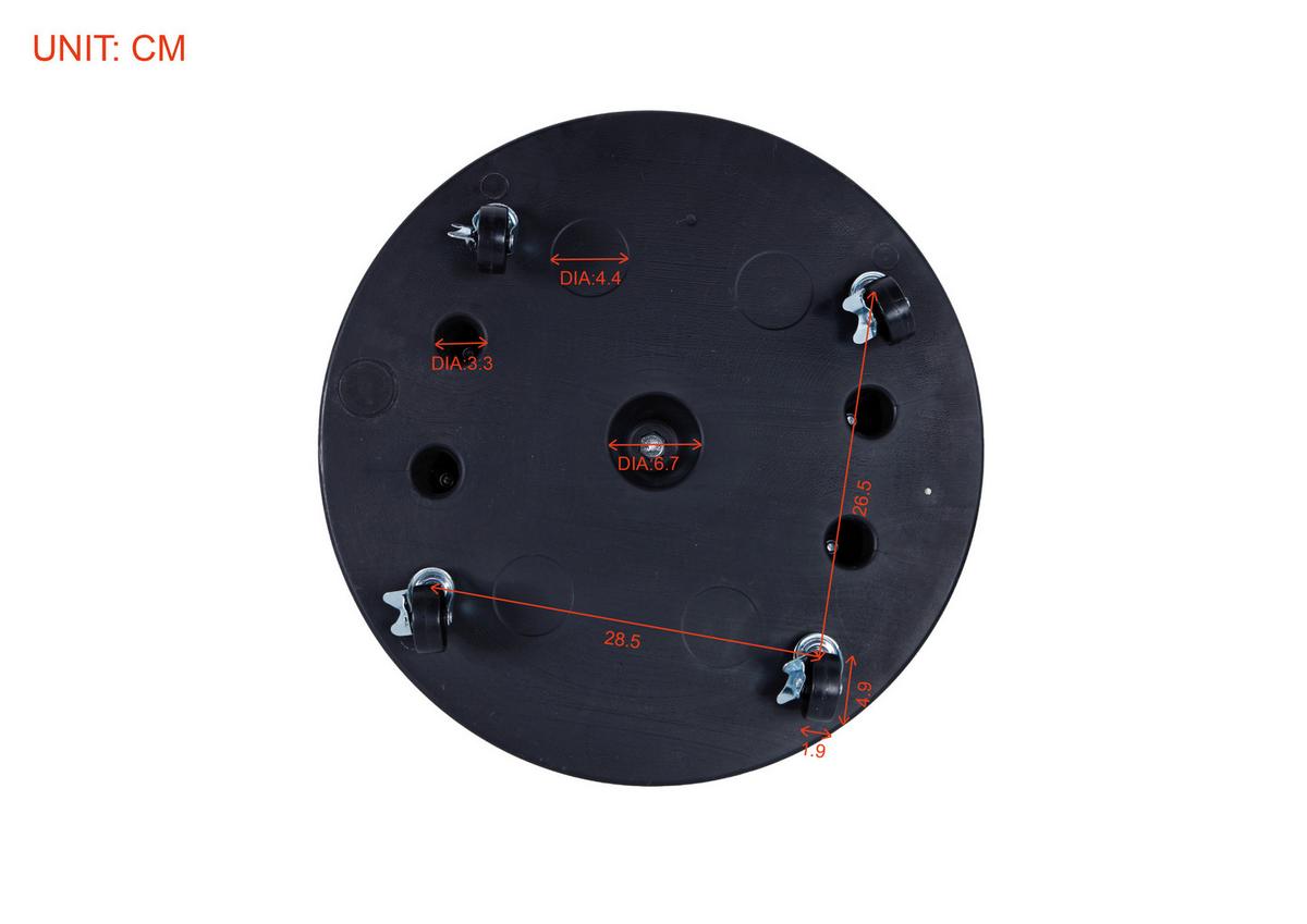 Sonnenschirmständer Rom - Schwarz, MODERN, Kunststoff/Stein (50/41/50cm) - Beldano