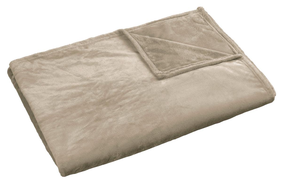 Wohndecke Hilton Creme 140x200 cm - Creme, Textil (140/200cm)