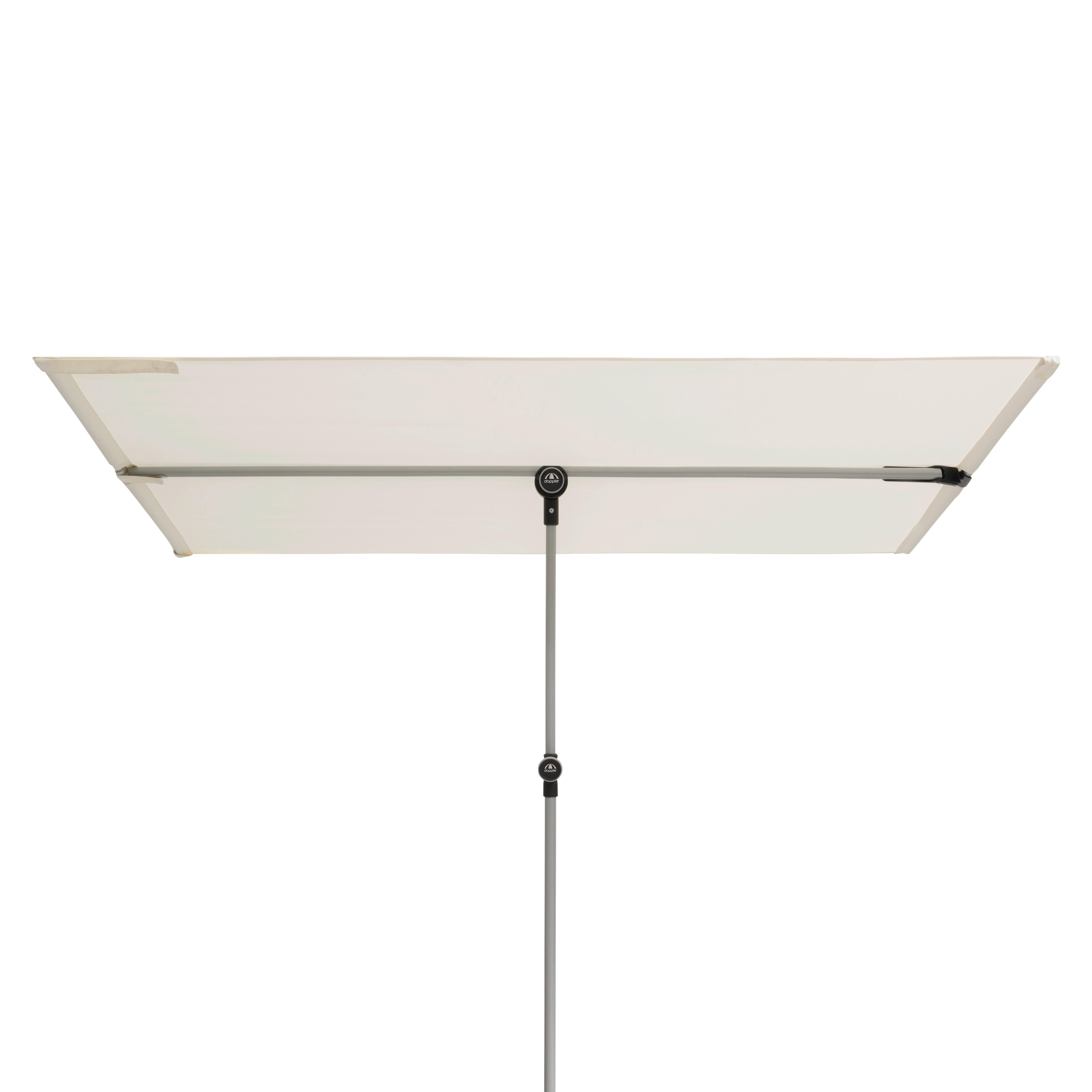 Sonnenschirm Active B/h/t: 180x270x130cm Naturfarben - Alufarben/Naturfarben, MODERN, Textil/Metall (180/270/130cm) - Doppler