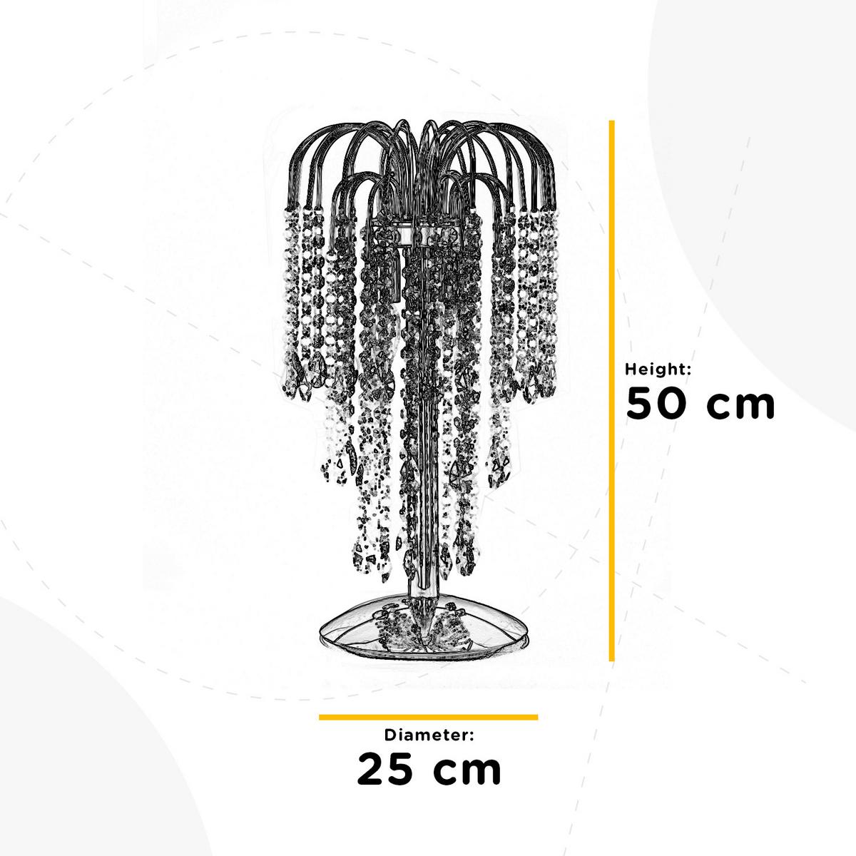 Kristall-tischleuchte 4698/lg - Chromfarben, LIFESTYLE, Glas/Metall (25/50cm)