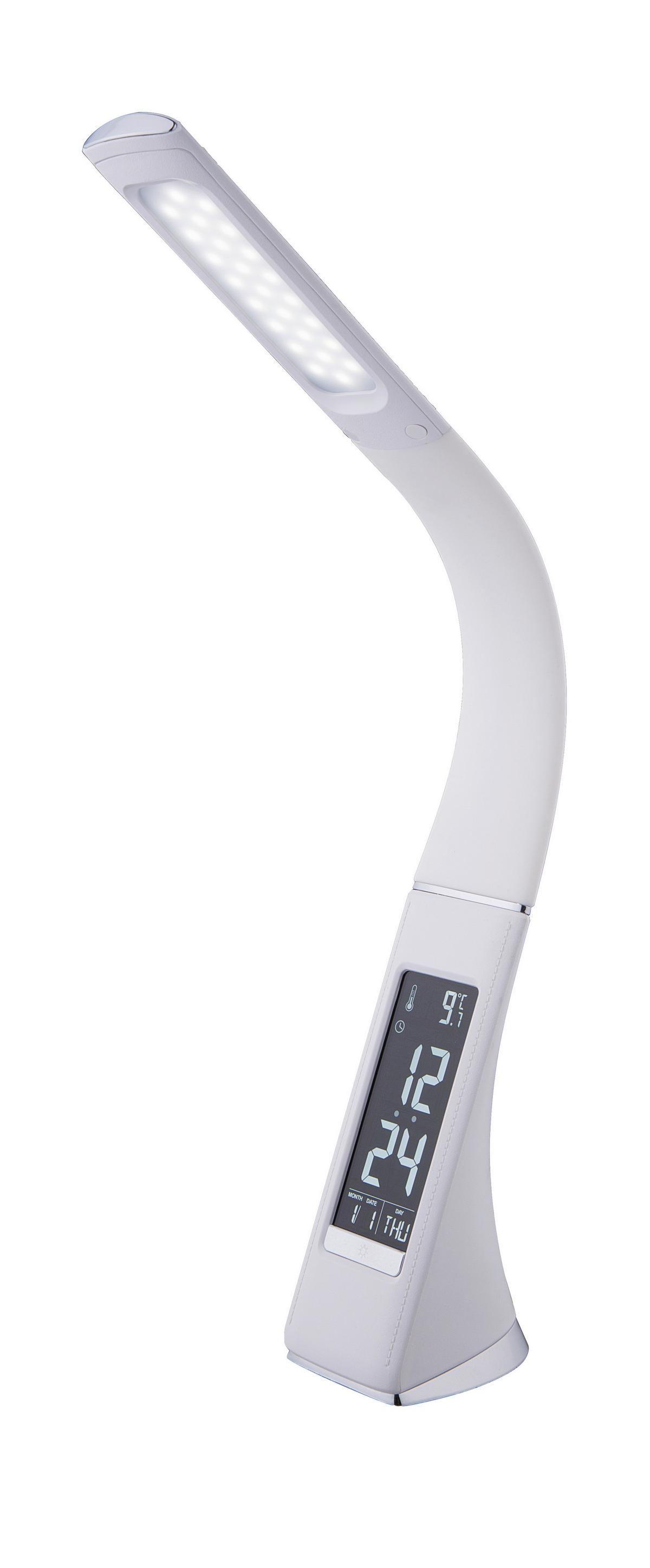 Schreibtischleuchte Emil - Grau, MODERN, Kunststoff/Metall (9,6/37cm) - Luca Bessoni