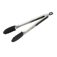 Küchenzange Schnappi II L: 36 cm - Edelstahlfarben/Schwarz, KONVENTIONELL, Kunststoff/Metall (36/4/4cm) - Leifheit