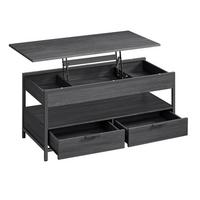 Couchtisch Schwarz B: 100 cm - Schwarz, Trend, Holzwerkstoff/Metall (100/48-62/50cm) - MID.YOU