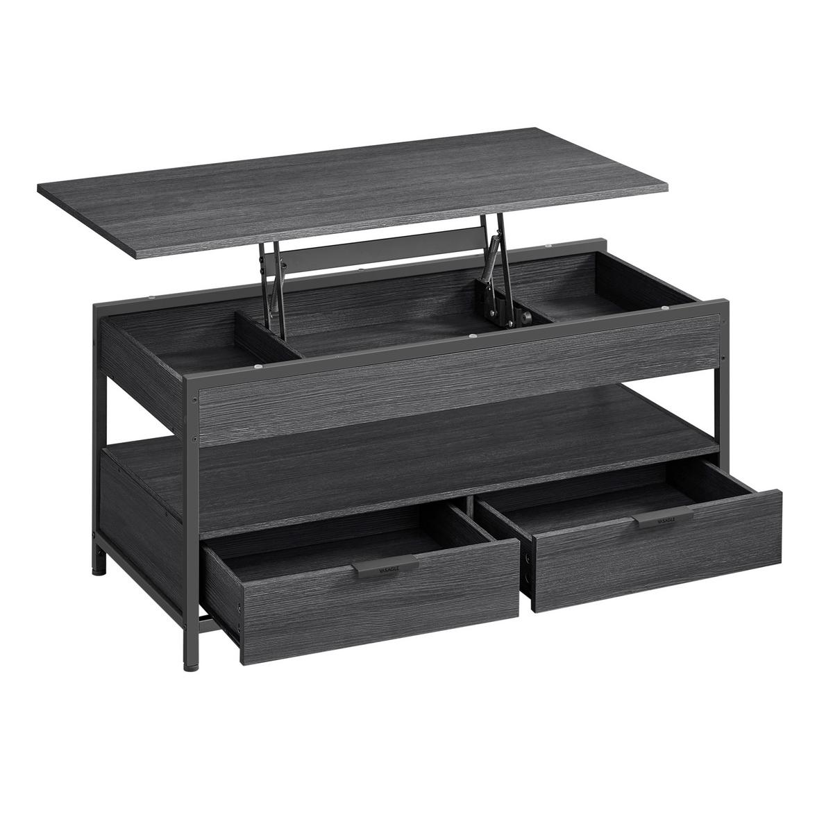 Couchtisch Schwarz B: 100 cm - Schwarz, Trend, Holzwerkstoff/Metall (100/48-62/50cm) - MID.YOU