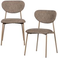 Stuhl-Set Valor Sandfarben B: 46cm - Sandfarben, MODERN, Textil/Metall (46/77/56cm) - Livetastic