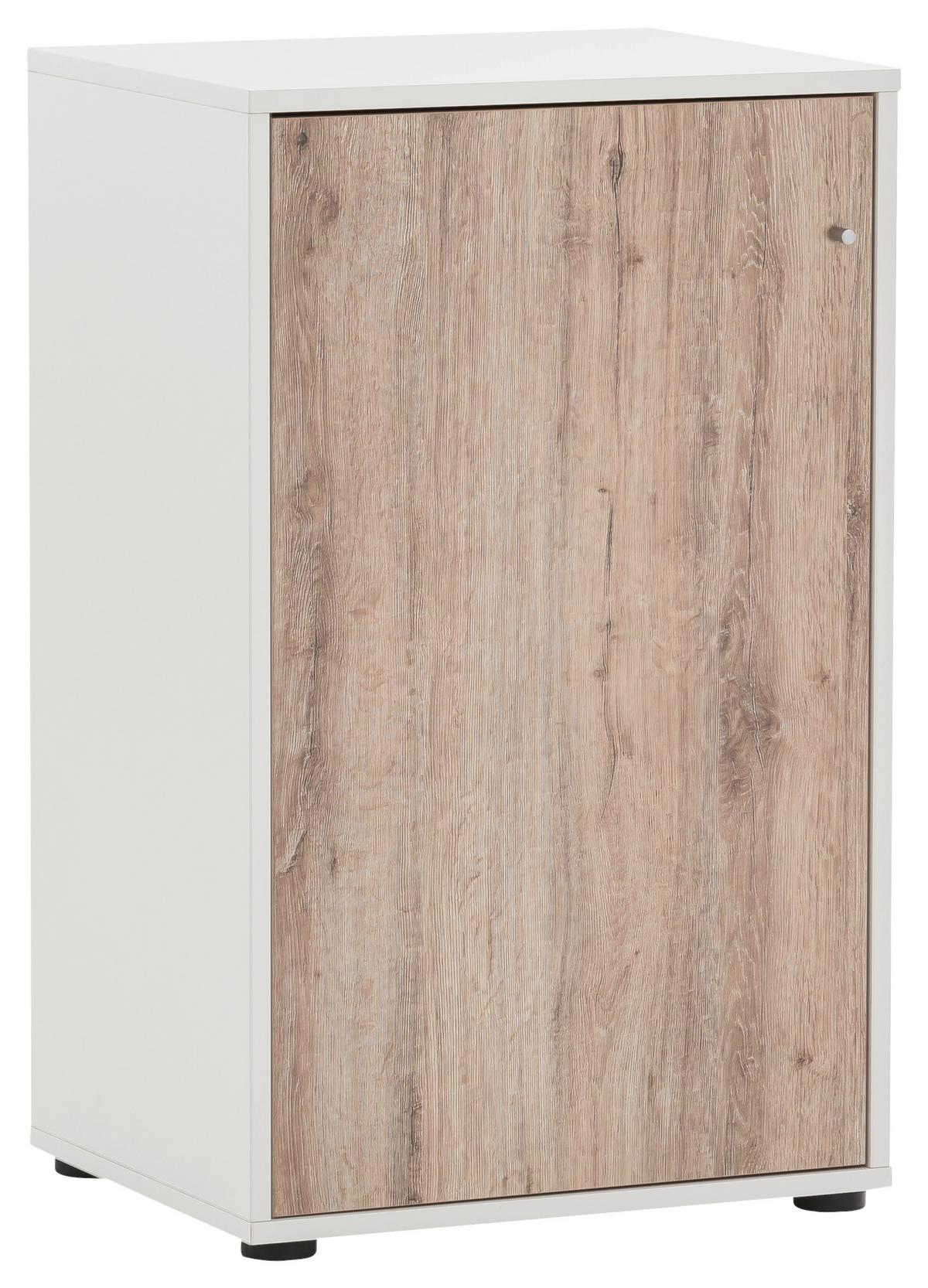 Aktenschrank U 510 T - Wildeiche/Weiß, MODERN, Holzwerkstoff (50,9/83,6/41cm) - MID.YOU