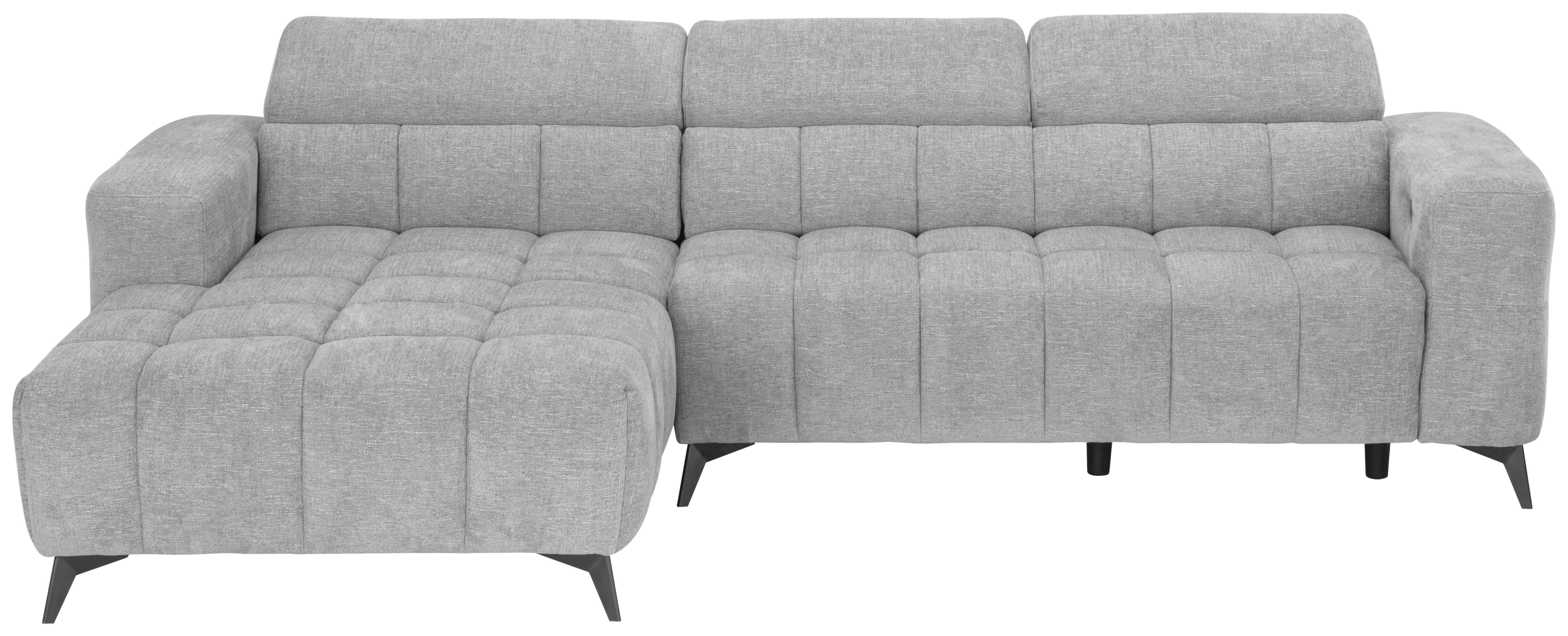 Sedací souprava MELBOURNE, levá, šedá - šedá/černá, Moderní, kov/dřevo (182/285cm) - Based