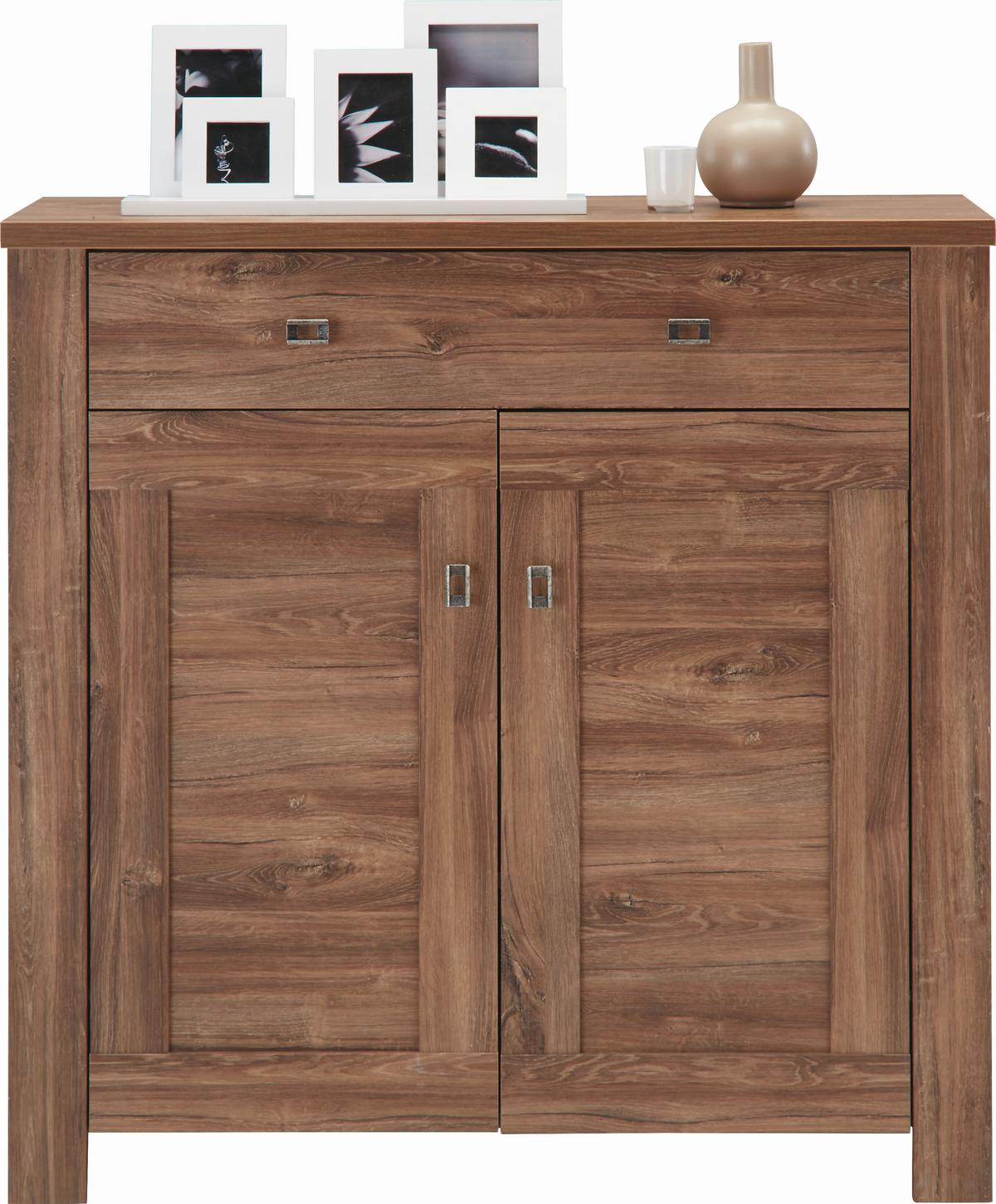 Botník BRÜSSEL - barvy akácie/barvy niklu, Lifestyle, kov/kompozitní dřevo (100/100/40cm) - Mömax