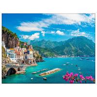 Glasbild Massimo - Multicolor/Weiß, KONVENTIONELL, Glas/Holzwerkstoff (60/80cm) - Luca Bessoni