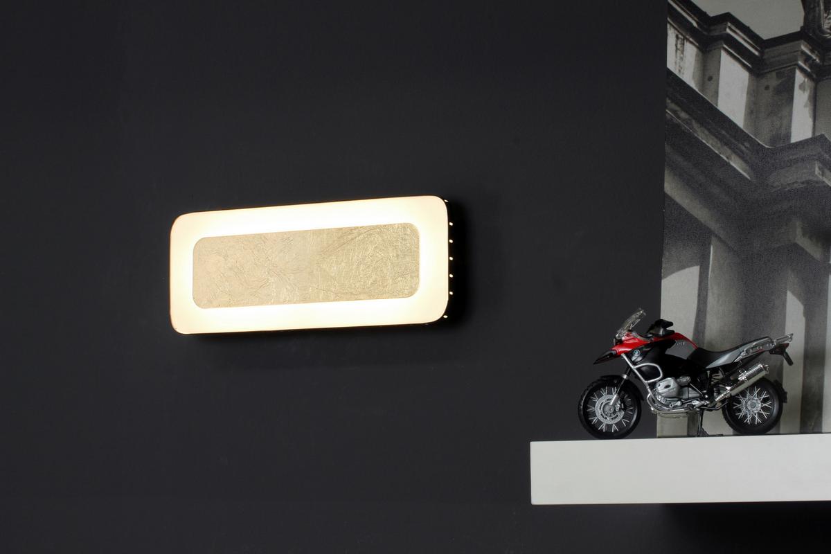 Led-wandleuchte S Go Solaris 1-Flammig 3-Helligkeitsstufen - Goldfarben/Schwarz, Design, Metall (30/12/4,5cm)