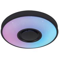 LED-Deckenleuchte Demetria Ø 39 cm mit Farbwechsler - Schwarz, MODERN, Kunststoff/Metall (39/8,5cm) - Luca Bessoni
