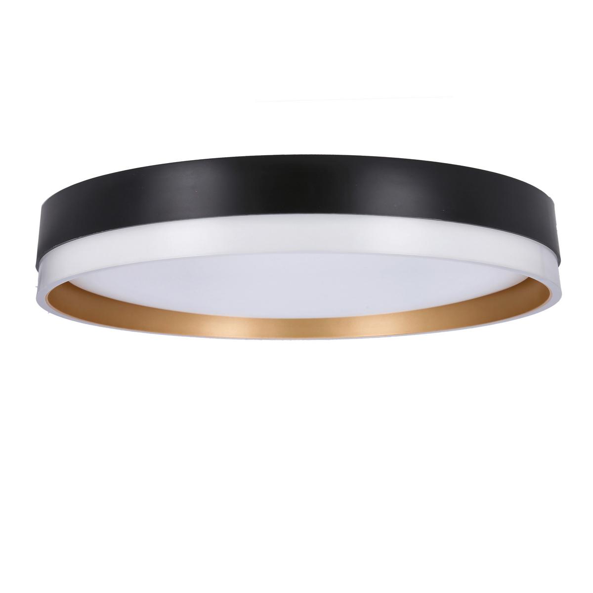 Led-deckenleuchte 13-11343 Florida - Goldfarben/Schwarz, KONVENTIONELL, Kunststoff/Metall (38/38/7.5cm)