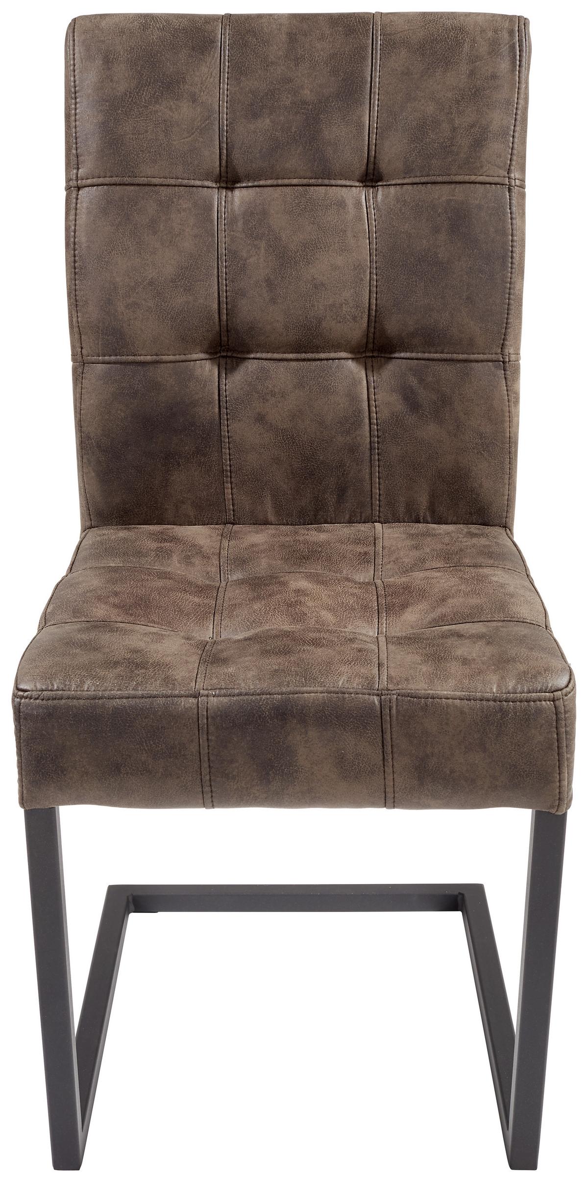 Szánkótalpas Szék Donna S - barna/antracit, Modern, textil/fém (42/91/62cm)