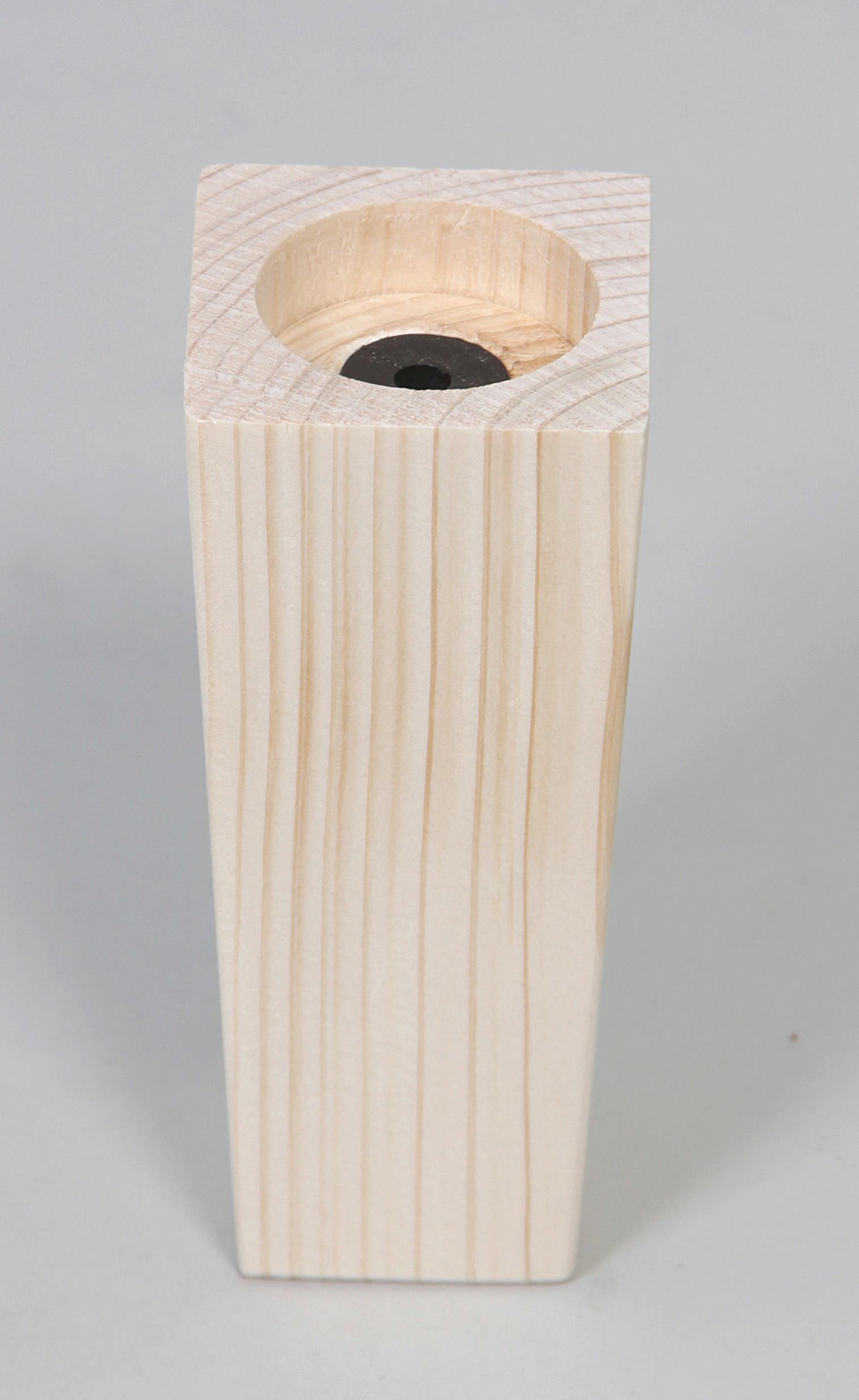 Möbelfuß H: 13 cm Fichte - Fichtefarben, Basics, Holz (13cm)
