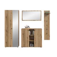 Garderobe Station Eiche Dekor B: 237cm - Eichefarben, Design, Holzwerkstoff (237/192/37cm) - MID.YOU