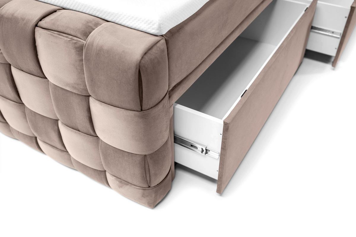 Boxbett Zante Beige, Lf: 180x200 cm - Beige, MODERN, Textil (180/200cm) - Livetastic