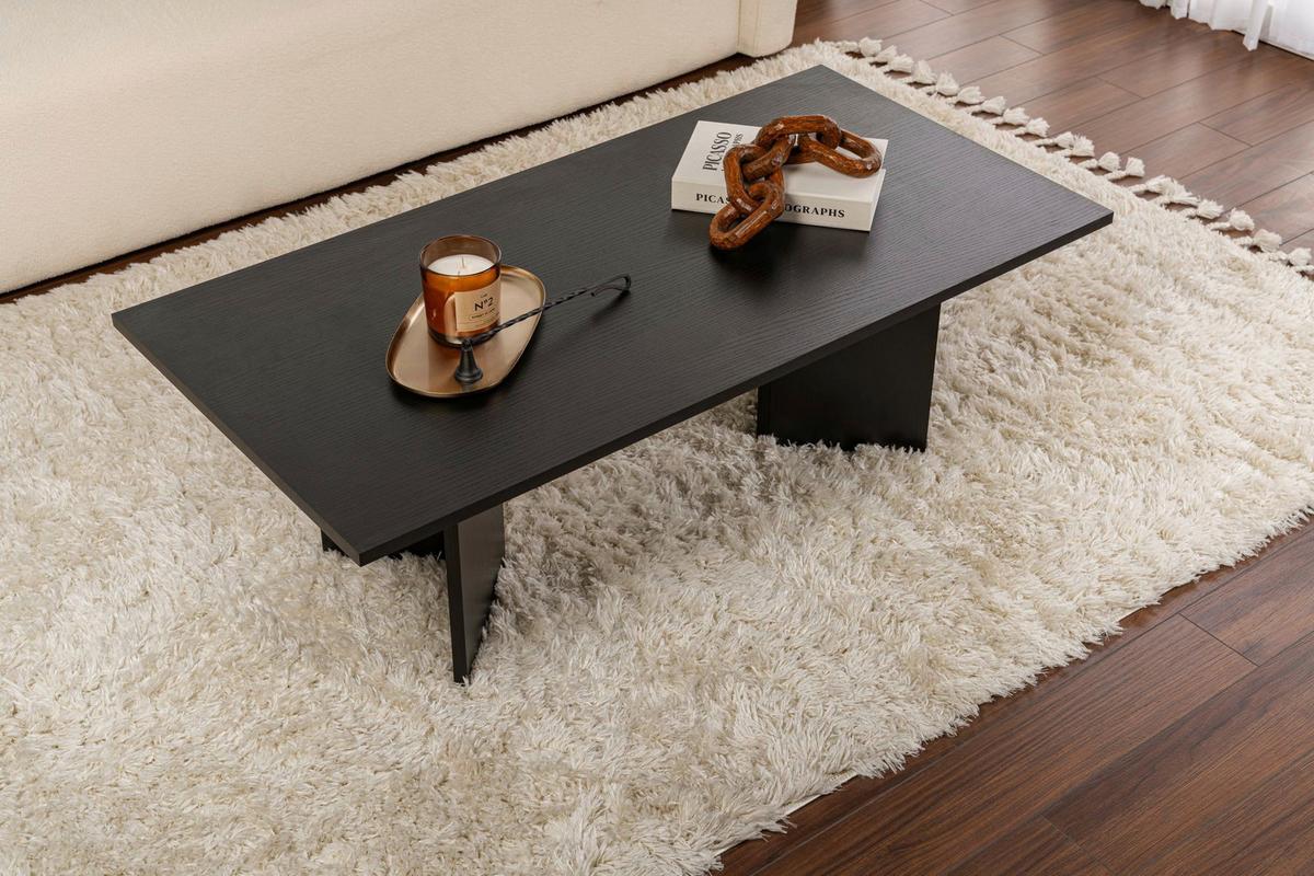 Couchtisch Sabin Schwarz B: 119cm - Schwarz, Design, Holzwerkstoff (119/40/60cm) - MID.YOU