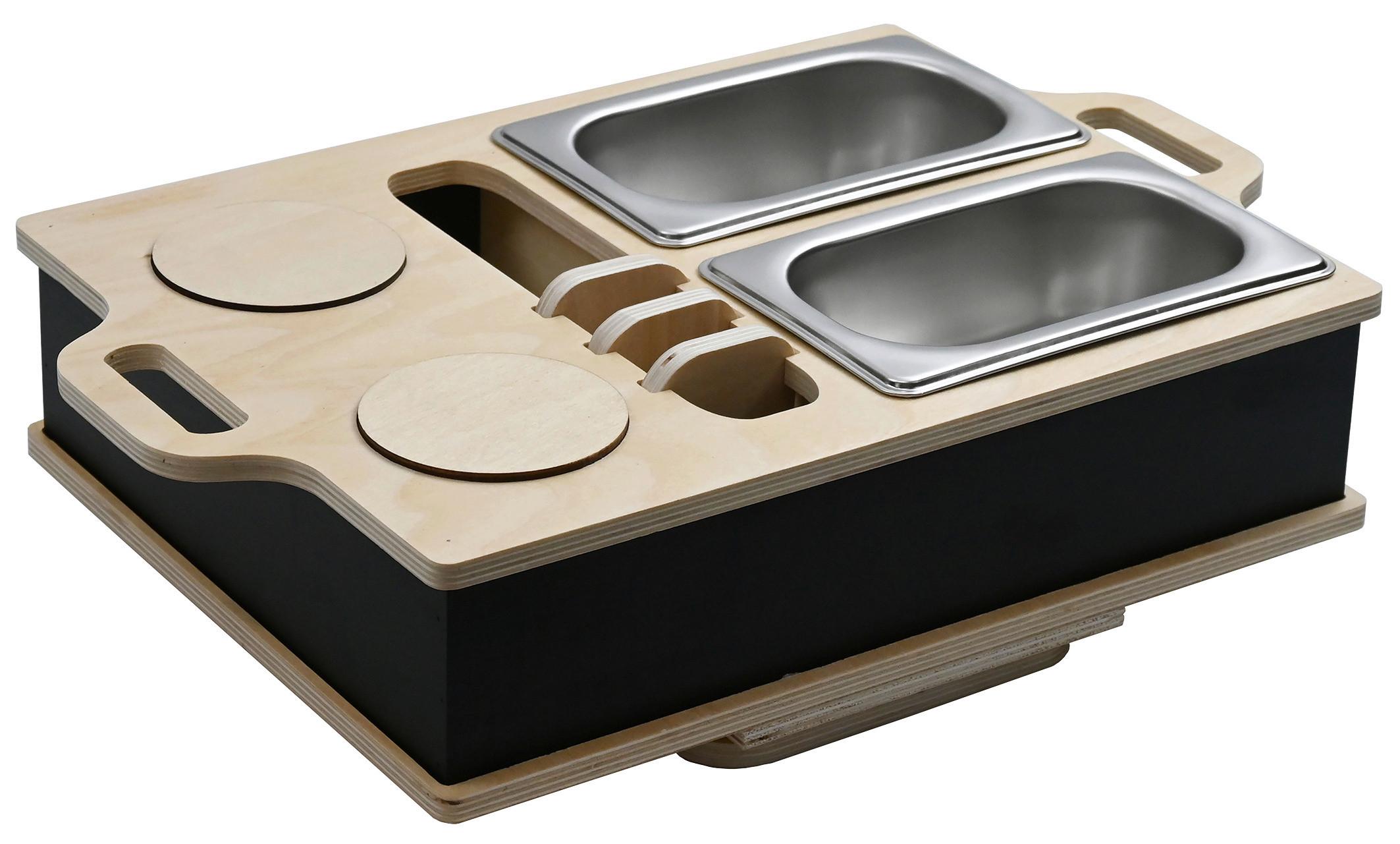 Couchbar Niklas - Schwarz/Naturfarben, Design, Holz/Metall (42,2/27/11,5cm) - Luca Bessoni