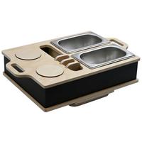 Couchbar Niklas - Schwarz/Naturfarben, Design, Holz/Metall (42,2/27/11,5cm) - Luca Bessoni