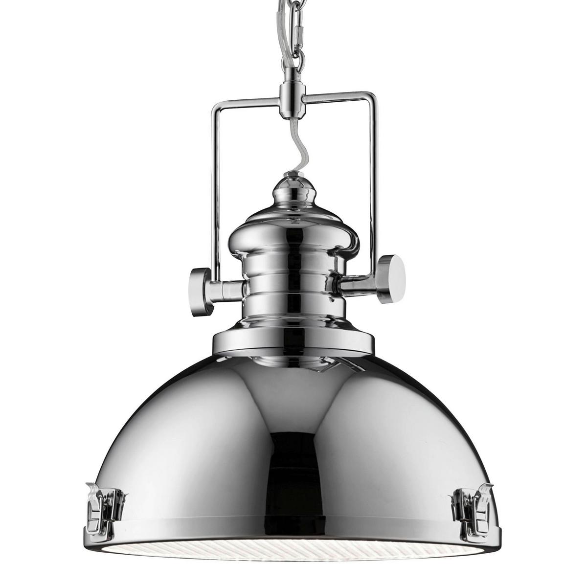 Pendelleuchte Louisiana 2297cc - Chromfarben, Trend, Kunststoff/Metall (31/150cm)