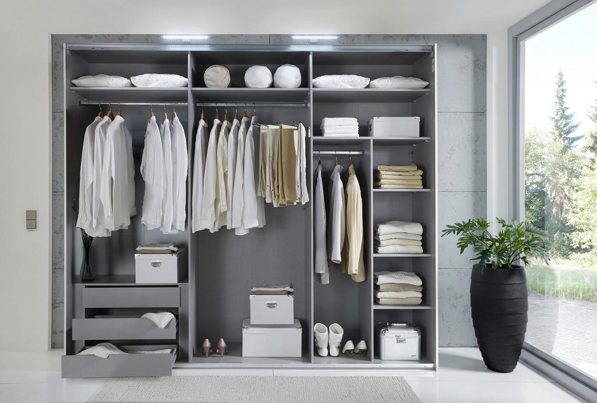 Schwebetürenschrank Indian A Sahara Dekor/Spiegel, B: 300cm - Sahara, KONVENTIONELL, Glas/Holzwerkstoff (300/216/65cm)