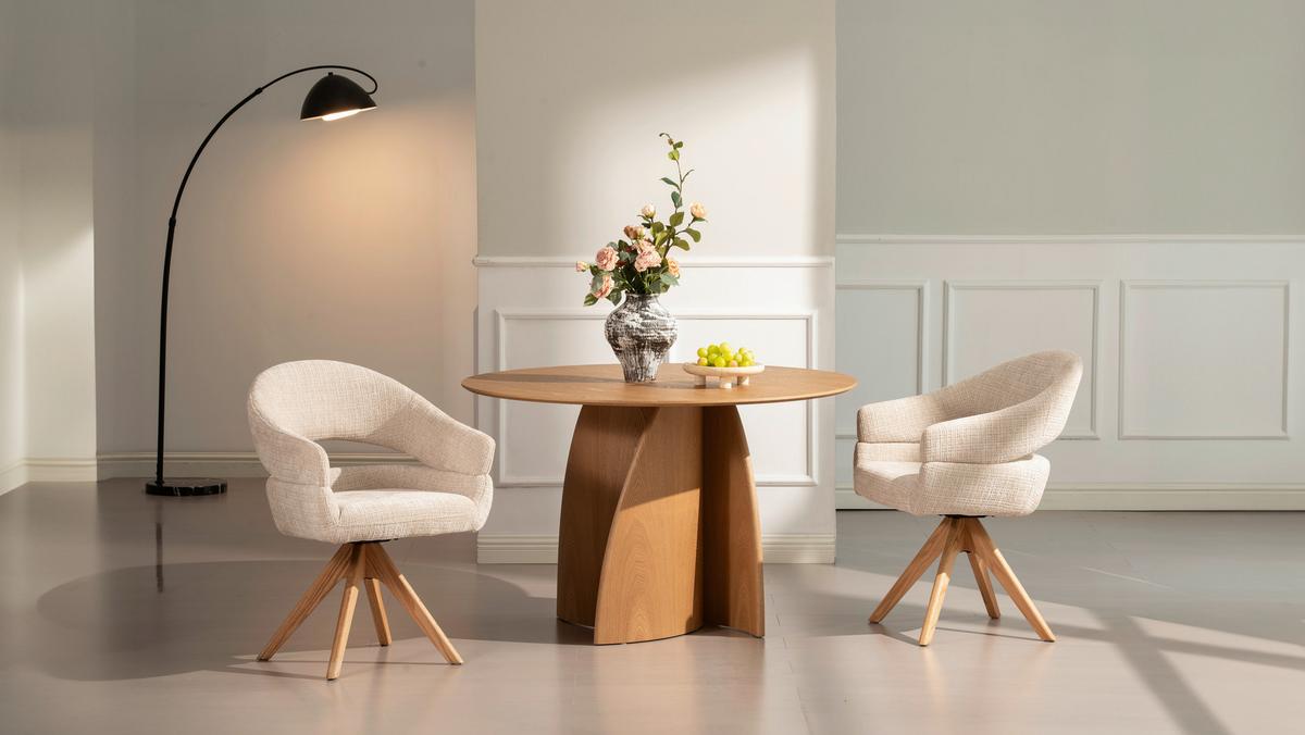 Esstisch Atlas Eichefarben D: 120 cm - Eichefarben, MODERN, Holz/Holzwerkstoff (120/120/75cm) - Livetastic