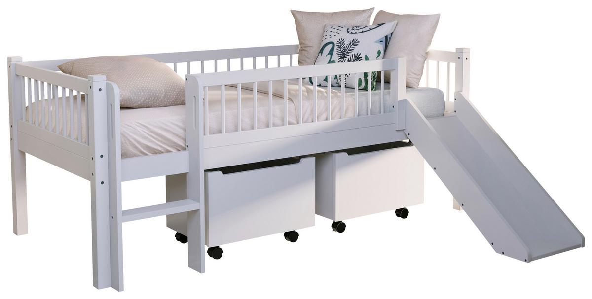 SPIELBETT Forrest Weiß 90x200cm - Weiß/Naturfarben, MODERN, Holz (90/200cm) - Vipack