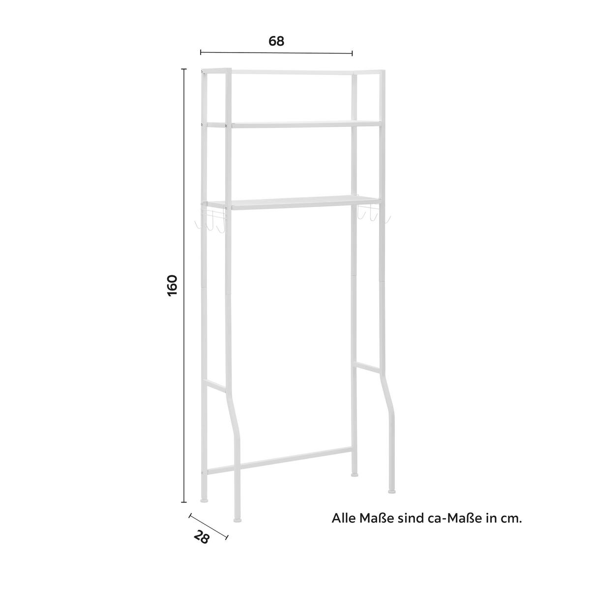 Regál SANDRO biely - biela, Modern, kov (68/160/28cm) - P & B