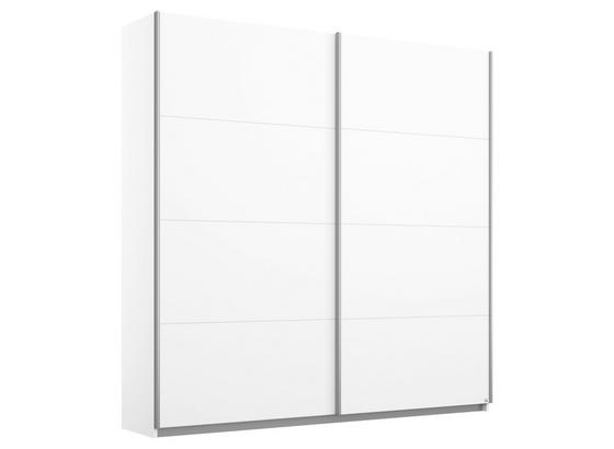 Hoher Schwebetürenschrank mit 4 Einlegeböden