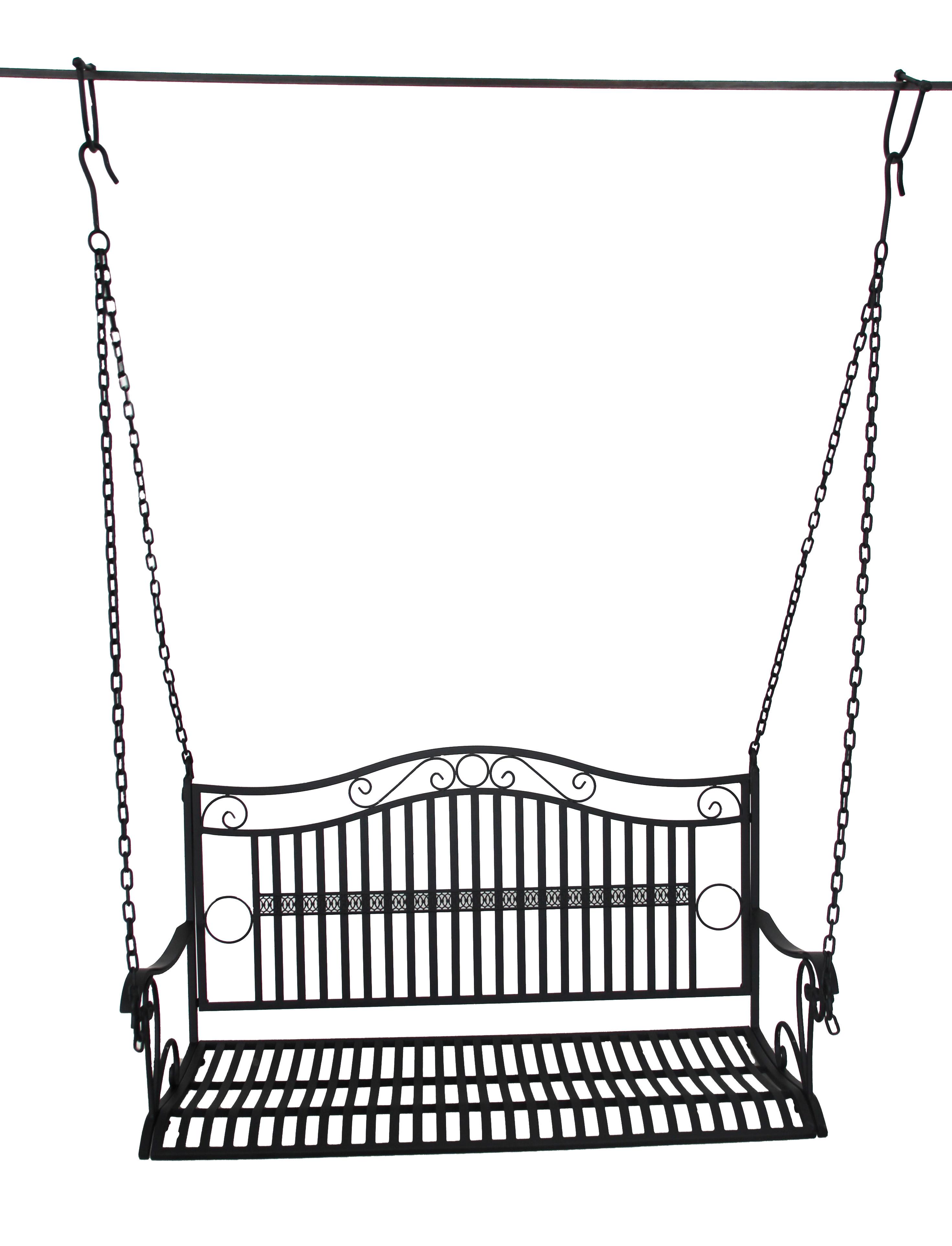 Hängebank Hängebank Cumbal - Schwarz, Basics, Metall (114/58/50cm)