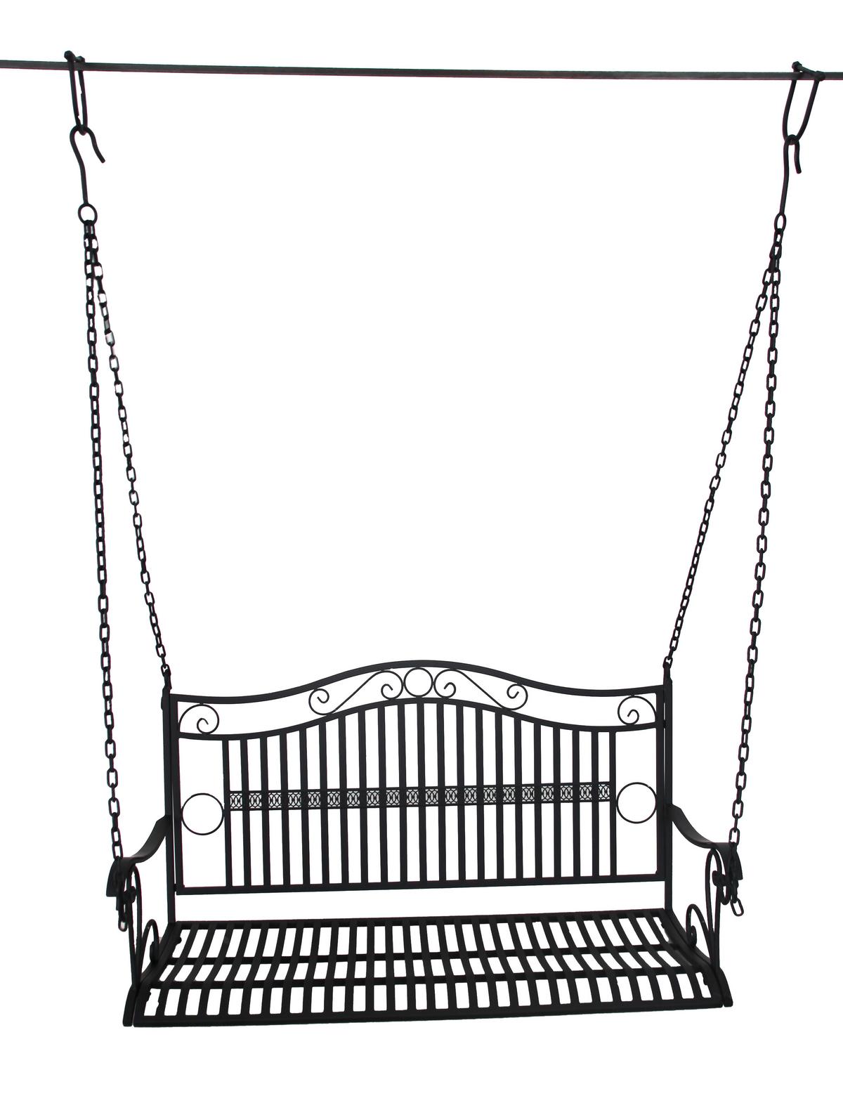 Hängebank Hängebank Cumbal - Schwarz, Basics, Metall (114/58/50cm)