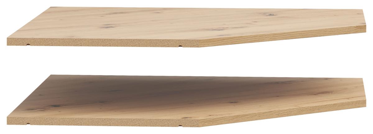 ROHOVÁ POLICE MULTISTAURAUM CORNER SHELVES - dub artisan, Moderní, kompozitní dřevo (96/3/74cm)