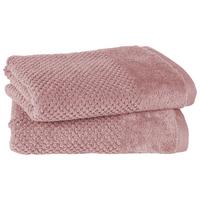 HANDTUCHSET Popcorn 2er Set Mauve - Basics (50/100/10cm)