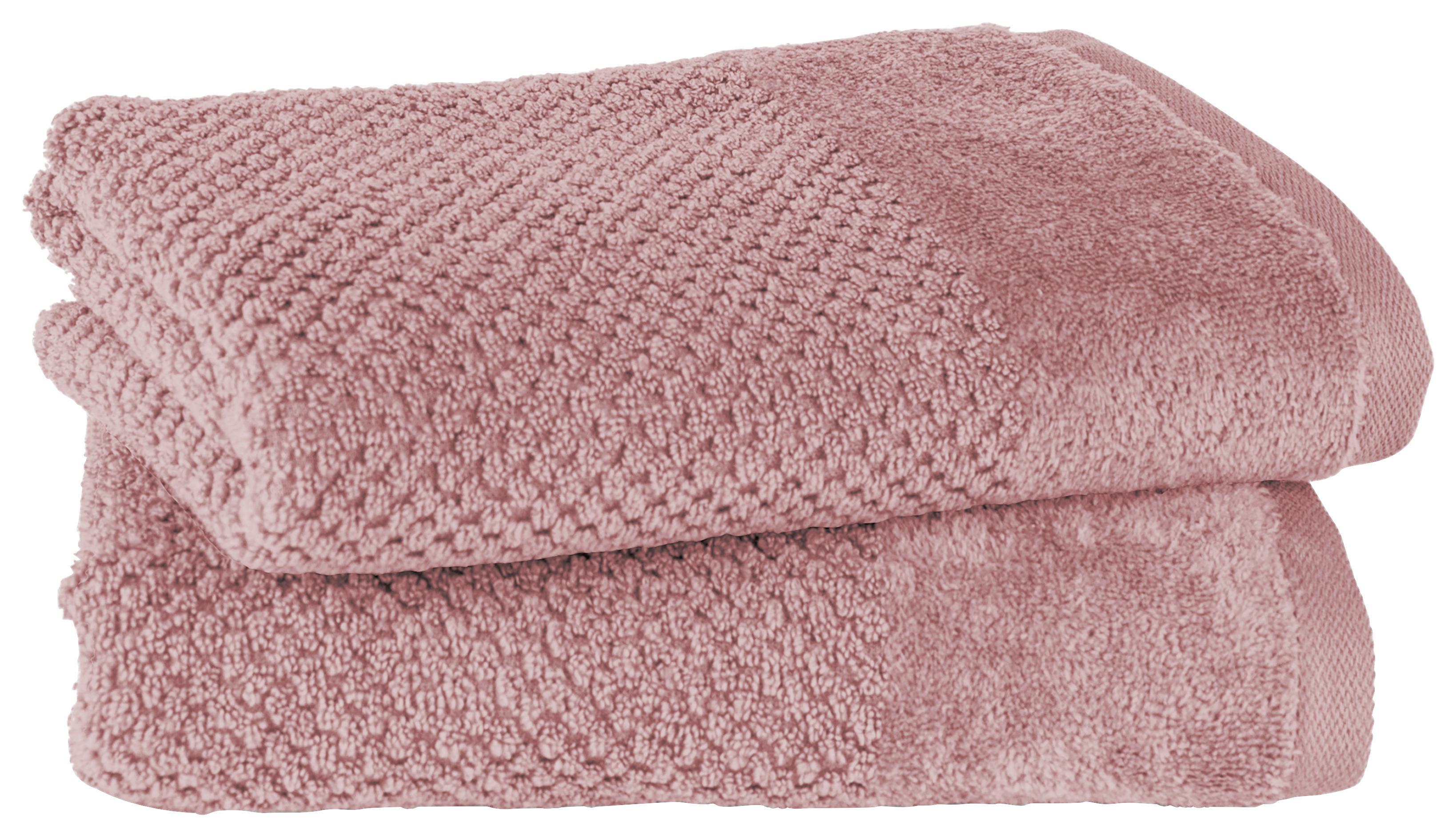 HANDTUCHSET Popcorn 2er Set Mauve