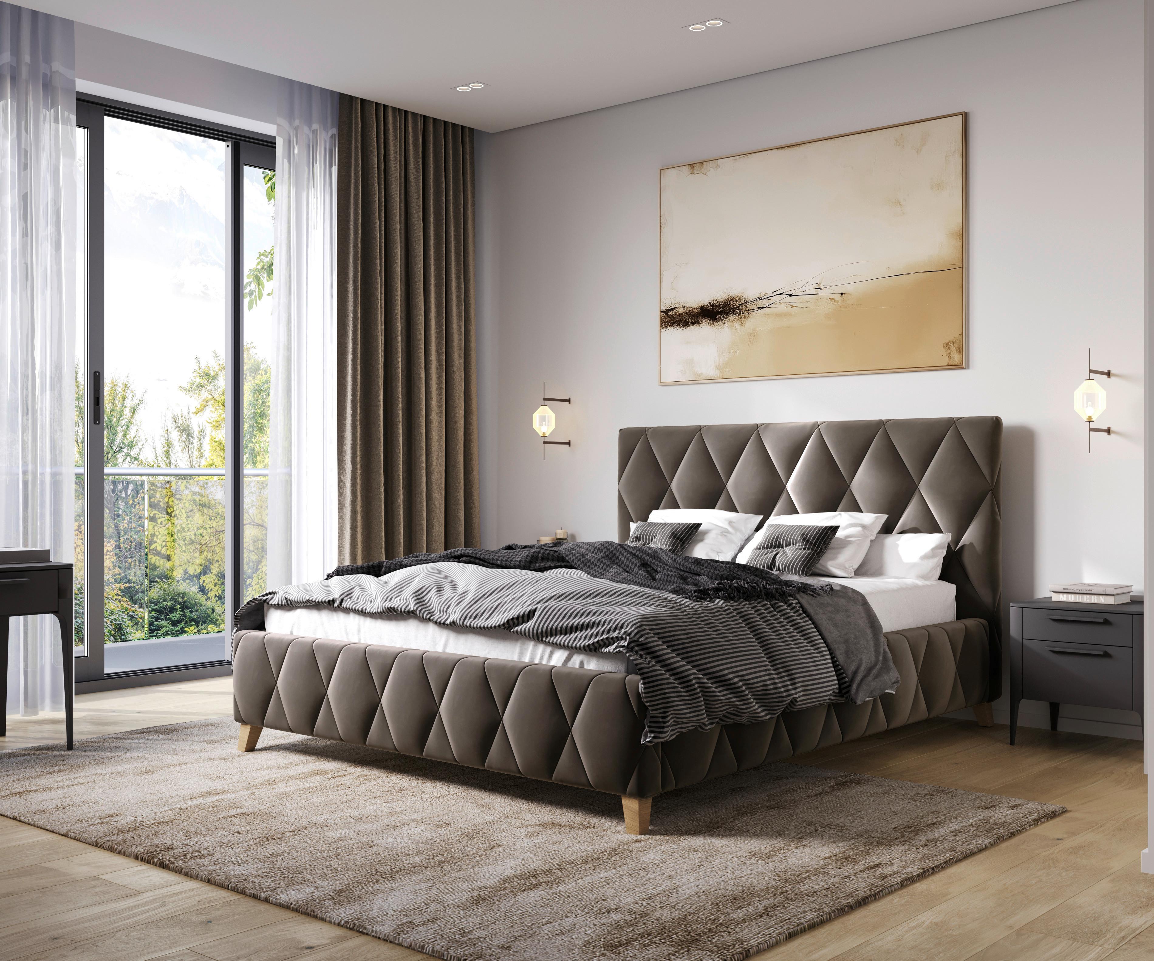 Polsterbett Trivio 180x200 Cm Schlammfarbe - Schlammfarben, MODERN, Holz/Holzwerkstoff (180/200cm) - MID.YOU