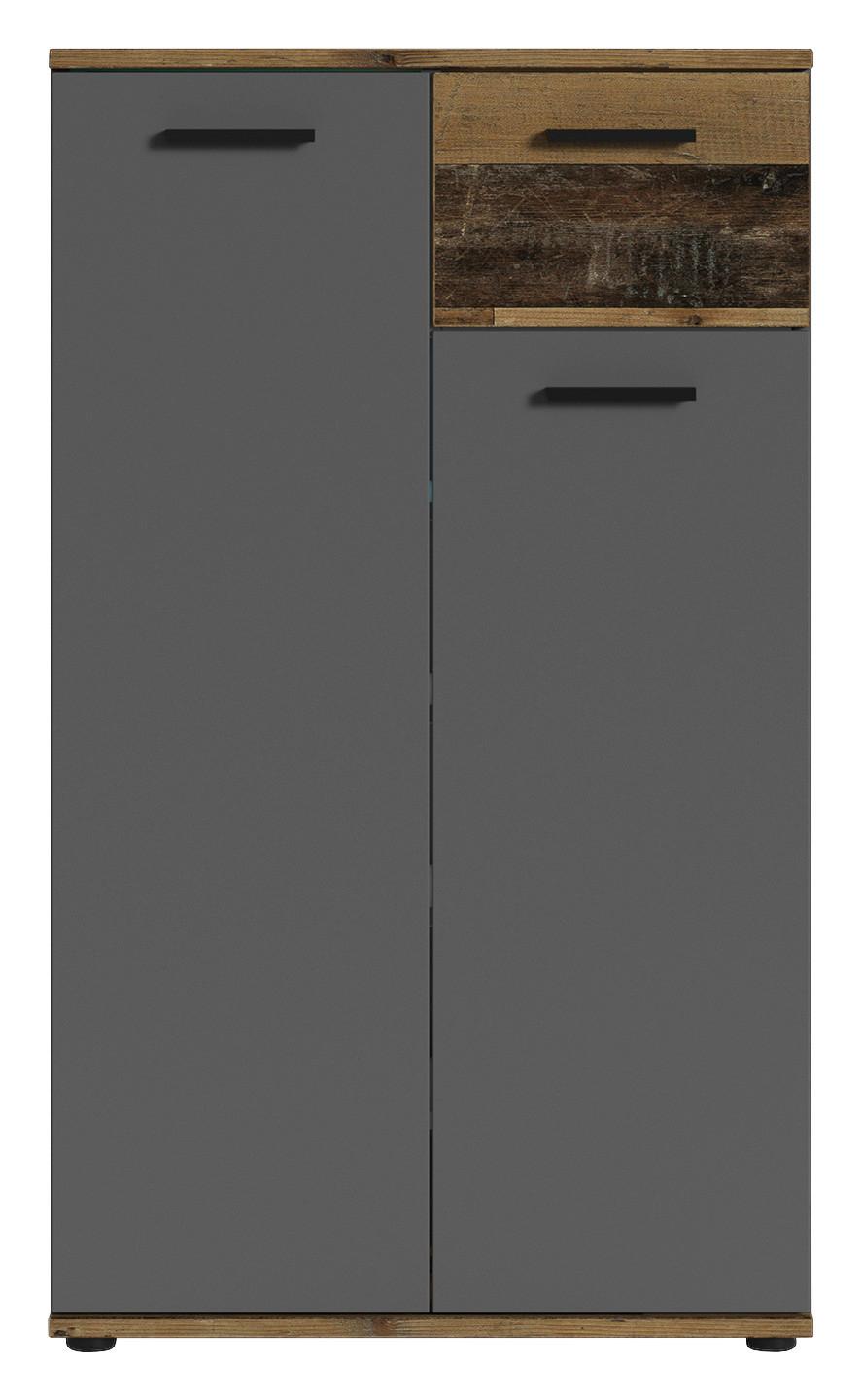 Kommode 60 cm Jakob Alteiche/Anthrazit - Alteiche/Anthrazit, LIFESTYLE, Holzwerkstoff (60/102/30cm) - MID.YOU