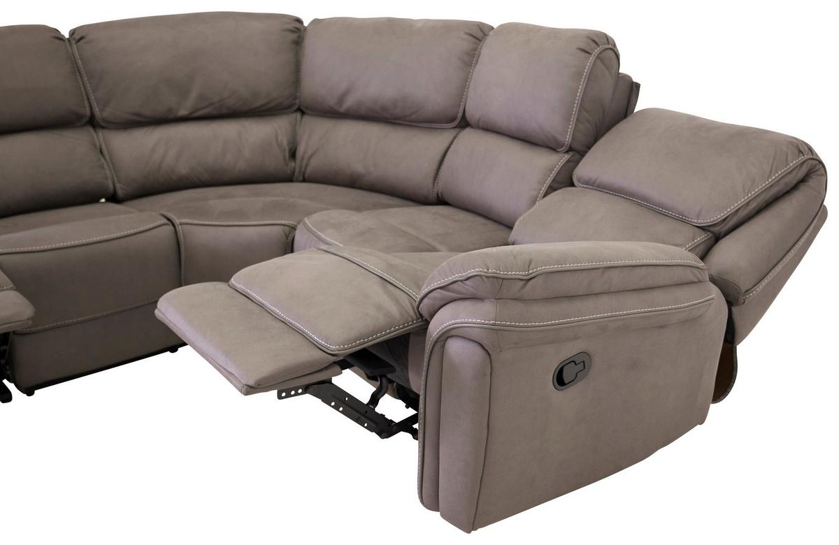 Ecksofa Saranda - Schwarz/Grau, Design, Kunststoff/Textil (169/169cm) - Livetastic