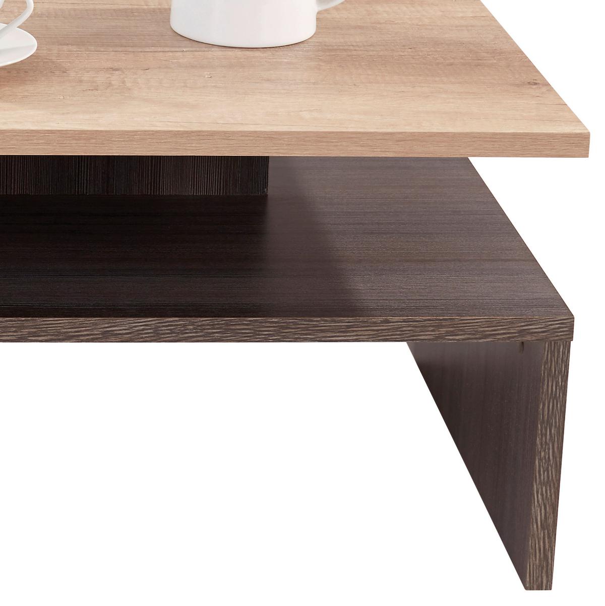 Couchtisch Mit Ablagefach Laura, Grau/touchwood Dekor - Eichefarben, MODERN, Holzwerkstoff (90/42/60cm)