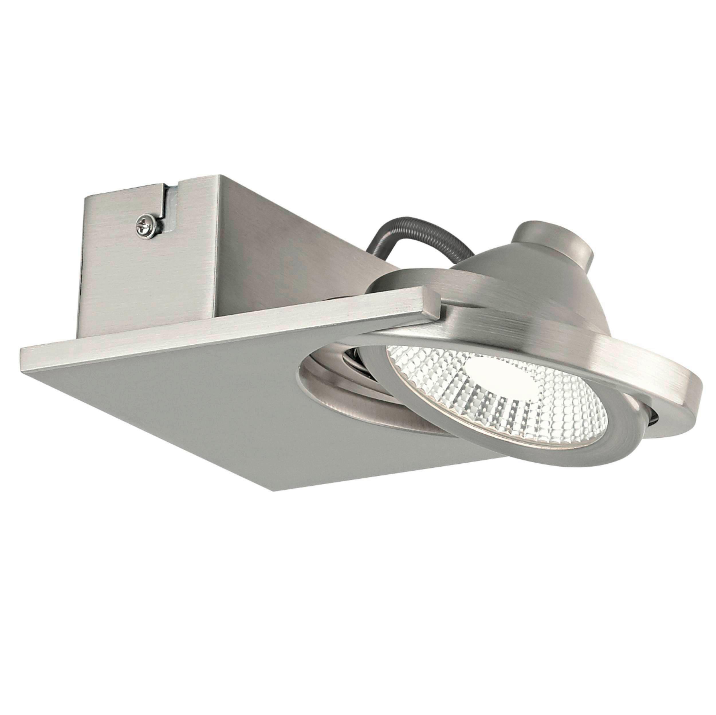 Wandleuchte 39247_brea - Weiß/Nickelfarben, Design, Glas/Metall (14/14/6cm) - Eglo