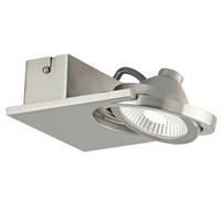 Wandleuchte 39247_brea - Weiß/Nickelfarben, Design, Glas/Metall (14/14/6cm) - Eglo