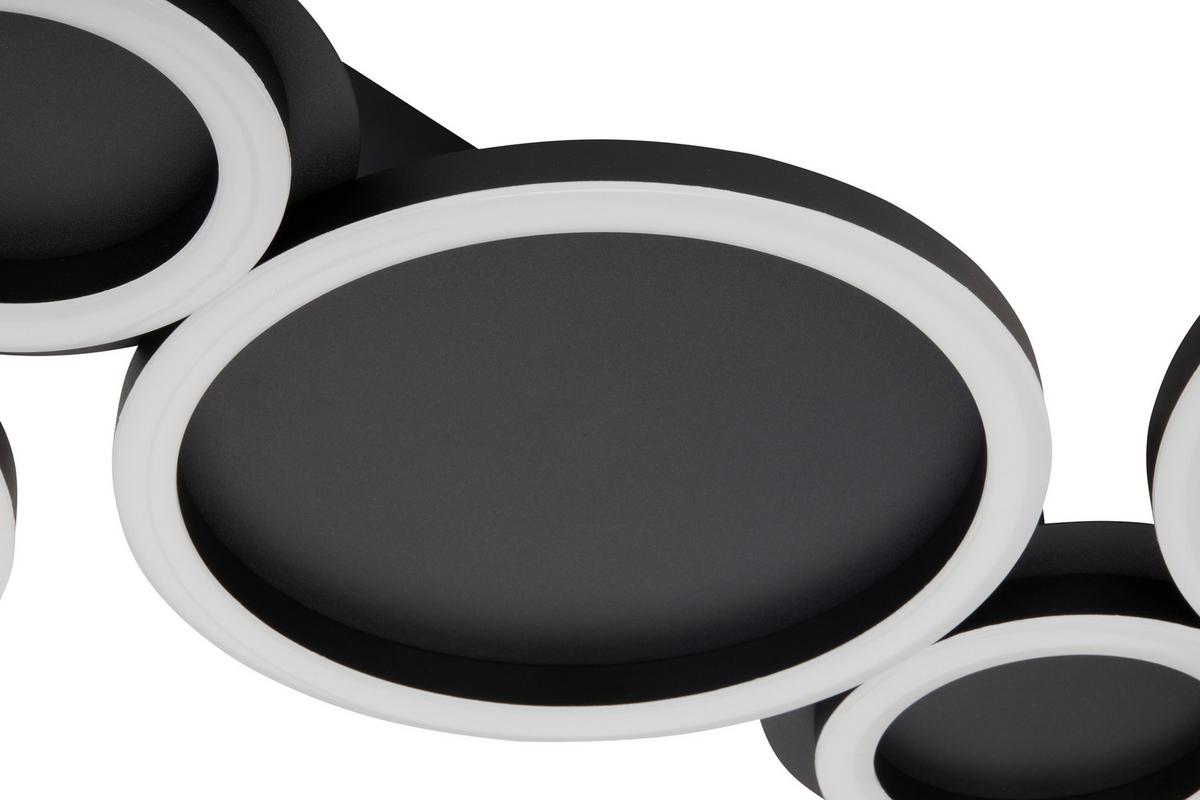 LED-Deckenleuchte, 4000k Bläck - Schwarz, MODERN, Kunststoff/Metall (74/40/5cm)