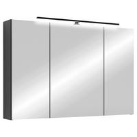 Spiegelschrank Spree Anthrazit B: 90 cm - Anthrazit, MODERN, Glas/Holzwerkstoff (90/60/20cm) - MID.YOU