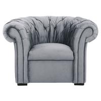 Chesterfield-sessel Cupido - Schwarz/Grau, Design, Textil (114/78/91cm) - MID.YOU