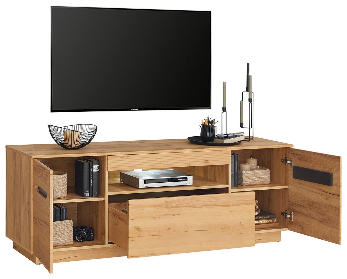 TV-Lowboard Alana 176,6 cm Crenata Dekor - MODERN, Holzwerkstoff (176,6/64,9/50cm)