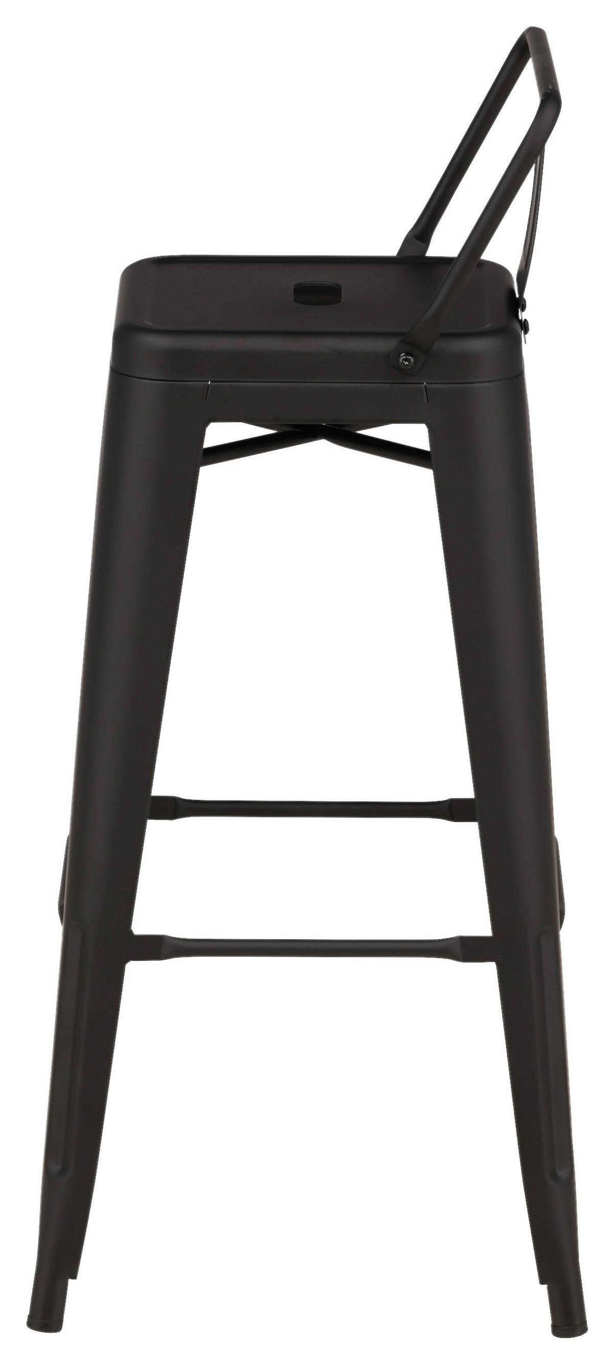 Barhocker-set Tempe - Schwarz, Design, Metall (43/94/43cm) - Livetastic