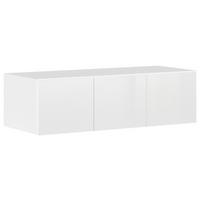 Nadstavec na skriňu MAX - biela/biela s vysokým leskom, Konventionell, kompozitné drevo (136/39/54cm)