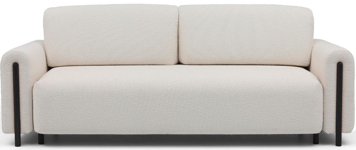Schlafsofa Arcadova Creme/Schwarz B:244cm - Creme/Schwarz, Design, Textil (244/97/97cm) - MID.YOU